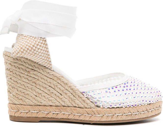 Le Silla Eva espadrilles met veters Wit