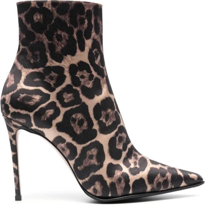 Le Silla Eva laarzen met luipaardprint Zwart