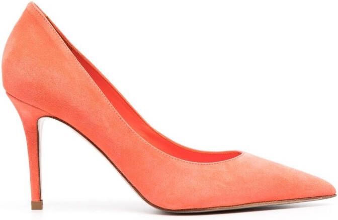 Le Silla Eva suède pumps Oranje