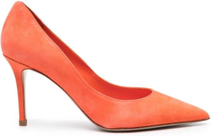 Le Silla Eva suède pumps Oranje