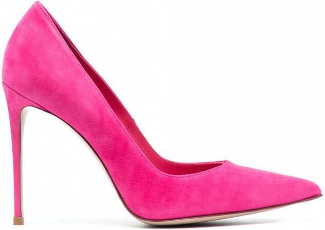 Le Silla Eva suède pumps Roze