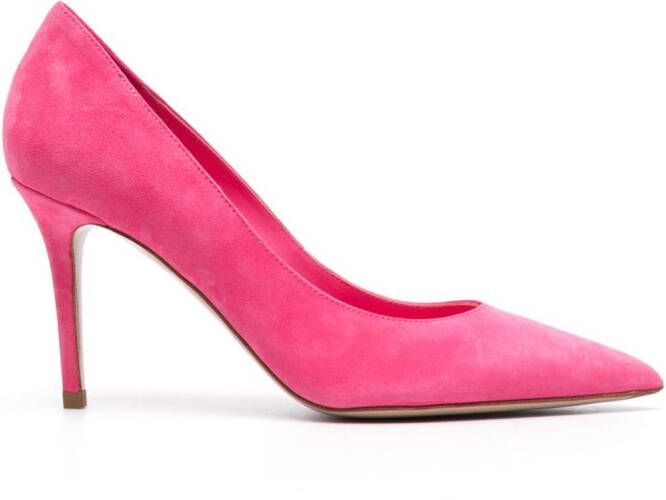 Le Silla Eva suède pumps Roze