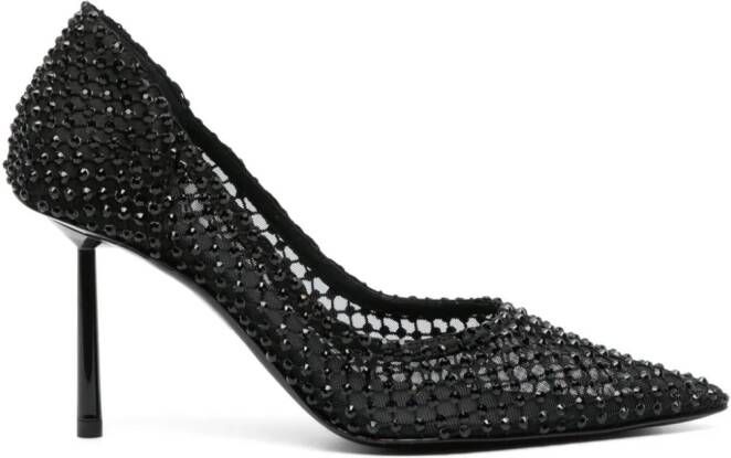 Le Silla Gilda 80 mm pumps verfraaid met kristallen Zwart