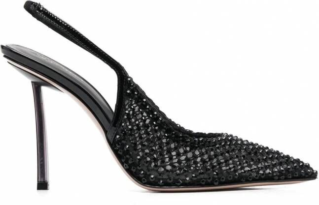 Le Silla Gilda pumps met mesh vlak Zwart