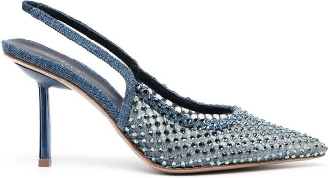 Le Silla Gilda pumps verfraaid met kristallen Blauw