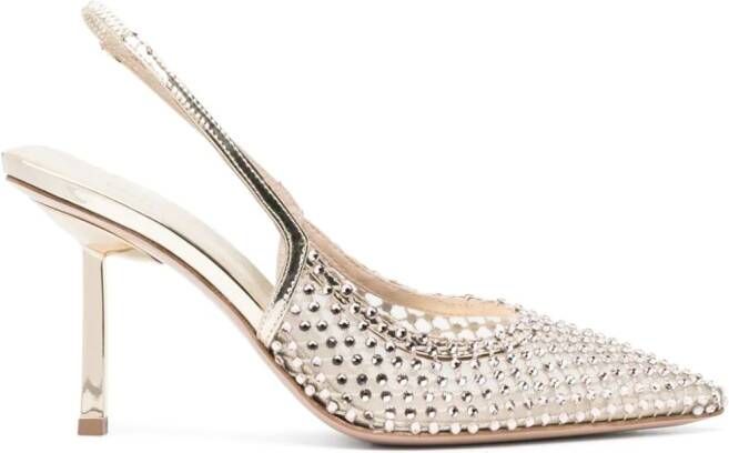 Le Silla Gilda pumps verfraaid met kristallen Goud