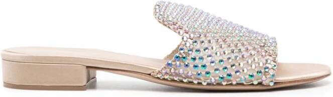 Le Silla Gilda sandalen verfraaid met kristallen Goud