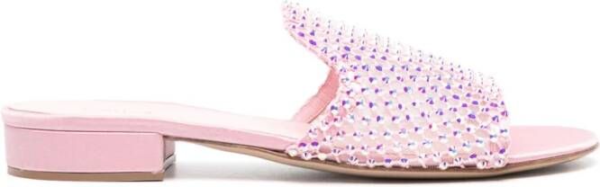 Le Silla Gilda slippers met stras Roze