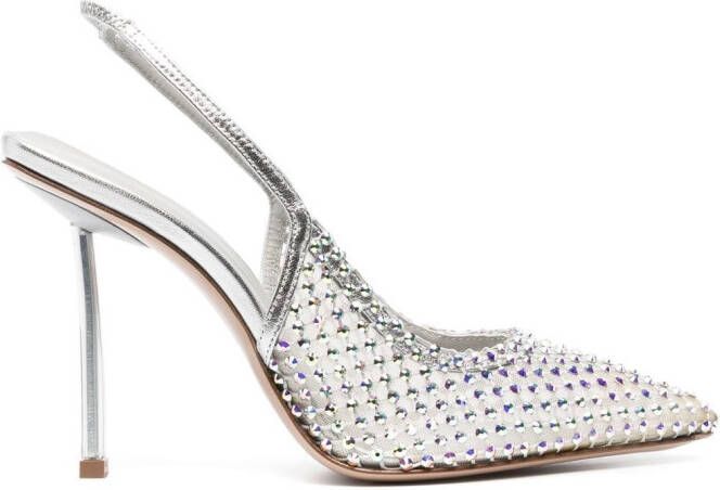 Le Silla Gilda verfraaide pumps Zilver