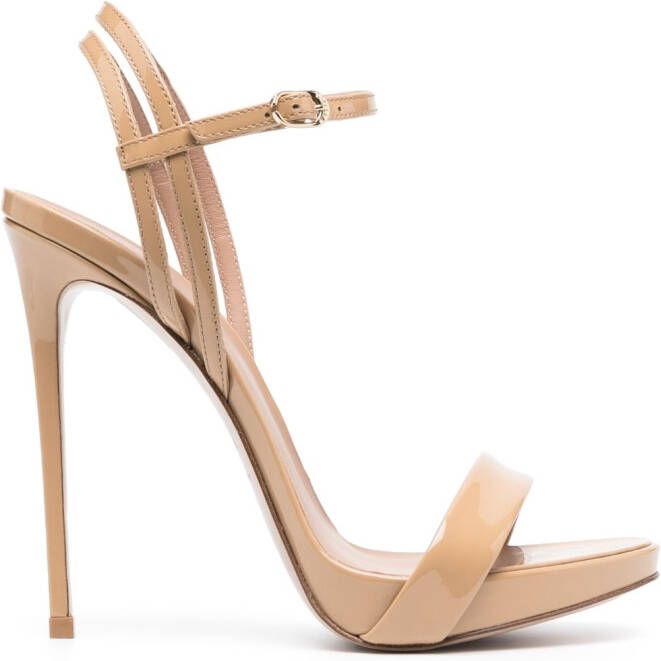 Le Silla Gwen lakleren sandalen Beige