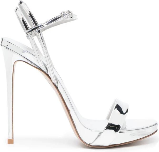 Le Silla Gwen metallic sandalen Zilver