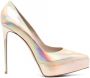 Le Silla 140 mm pumps met puntige neus Beige - Thumbnail 1