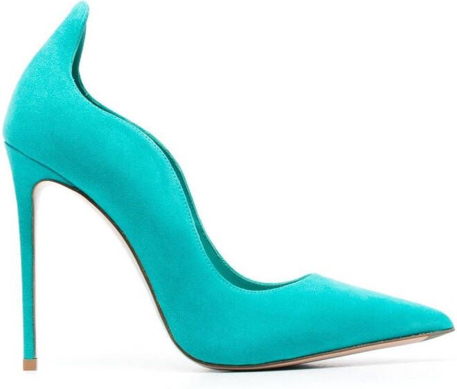 Le Silla Ivy suède pumps Blauw