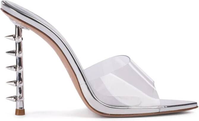 Le Silla Jagger leren sandalen met spikehak Beige