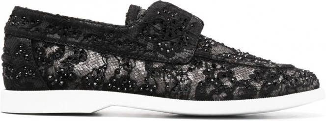 Le Silla Loafers met borduurwerk Zwart