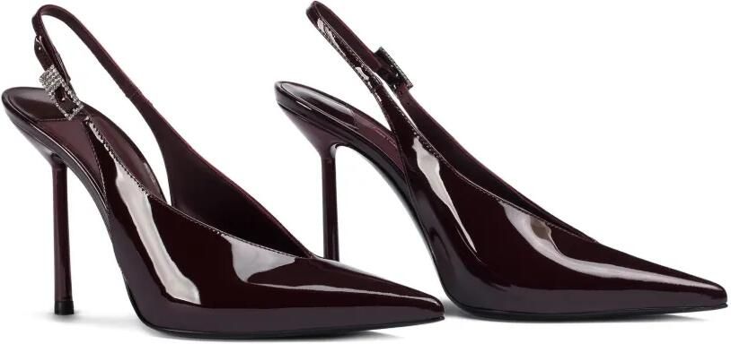 Le Silla 100 mm Clivage slingback pumps verfraaid met kristallen Rood - Foto 4