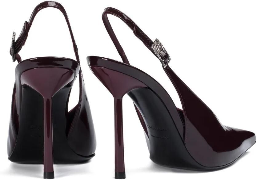 Le Silla 100 mm Clivage slingback pumps verfraaid met kristallen Rood - Foto 3