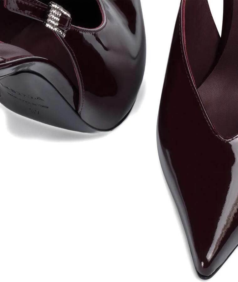 Le Silla 100 mm Clivage slingback pumps verfraaid met kristallen Rood - Foto 2