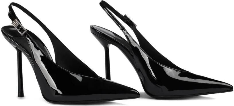 Le Silla 100 mm Clivage slingback pumps verfraaid met kristallen Zwart - Foto 4