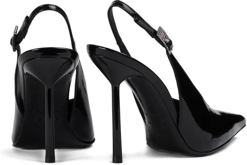Le Silla 100 mm Clivage slingback pumps verfraaid met kristallen Zwart - Foto 3