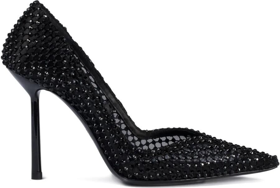 Le Silla 100 mm Gilda mesh pumps verfraaid met kristallen Zwart