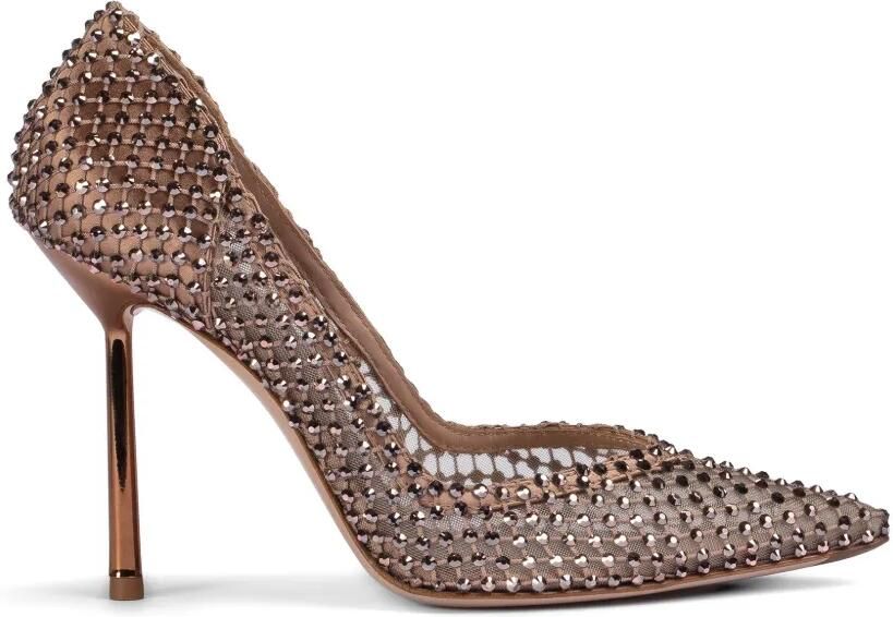 Le Silla 100 mm Gilda pumps verfraaid met kristallen Bruin