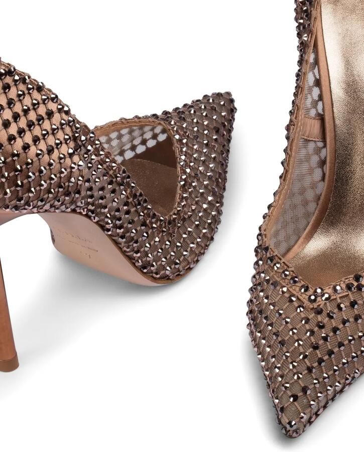 Le Silla 100 mm Gilda pumps verfraaid met kristallen Bruin - Foto 2