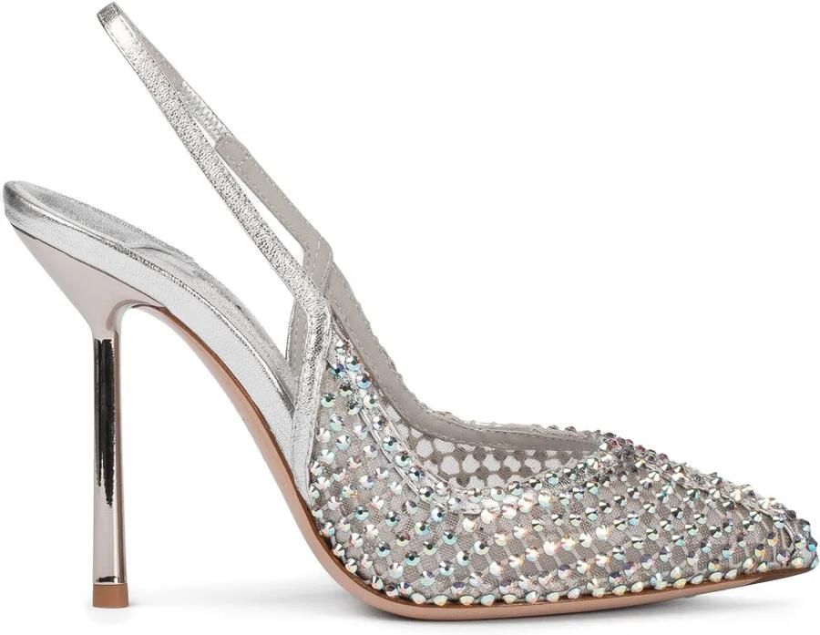 Le Silla 100 mm Gilda pumps Zilver