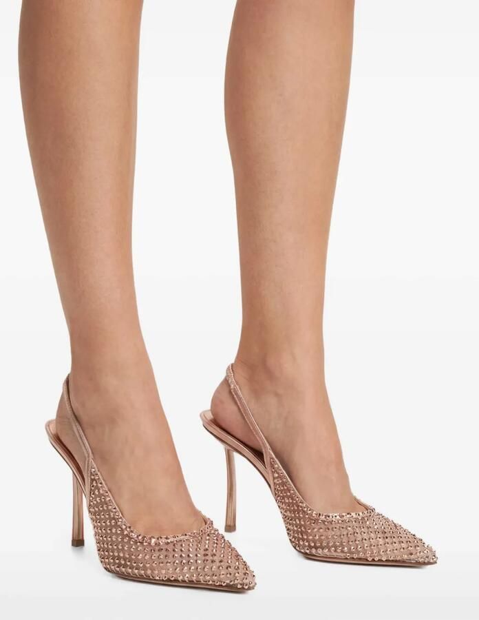 Le Silla 100 mm Gilda slingback pumps met kristallen Roze - Foto 2
