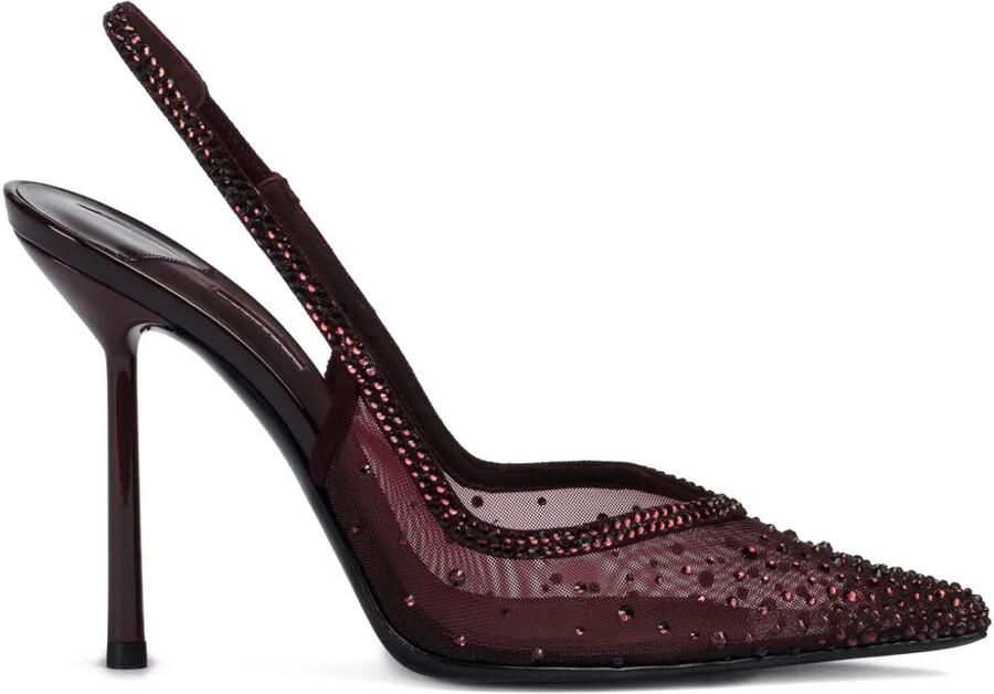 Le Silla 100 mm Nicole slingback pumps verfraaid met kristallen Rood