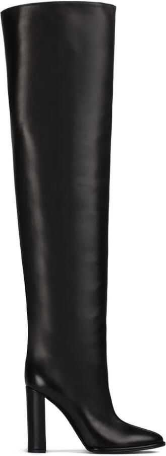 Le Silla 110 mm Elsa leren laarzen met blokhak Zwart