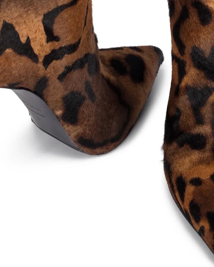 Le Silla 120 mm Eva leren laarzen met luipaardprint Bruin - Foto 2