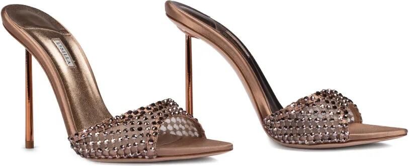 Le Silla 120 mm Gilda sandalen verfraaid met kristallen Bruin - Foto 4