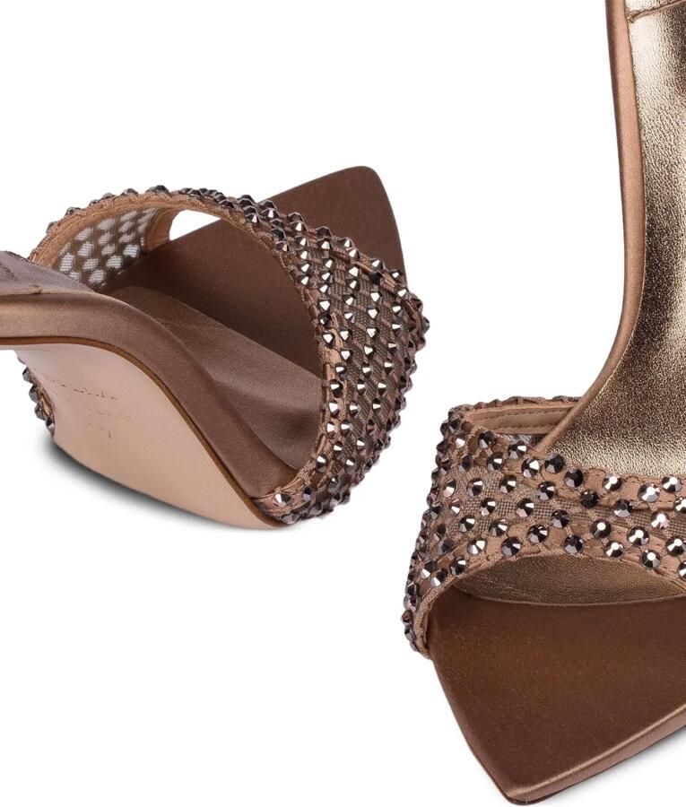 Le Silla 120 mm Gilda sandalen verfraaid met kristallen Bruin - Foto 2