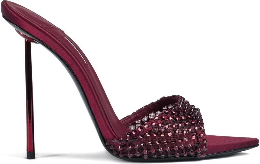 Le Silla 120 mm Gilda satijnen sandalen Rood