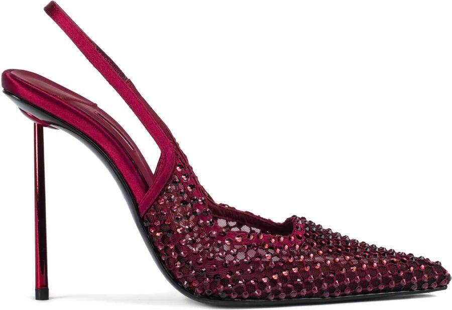 Le Silla 120 mm Gilda verfraaide slingback pumps Rood