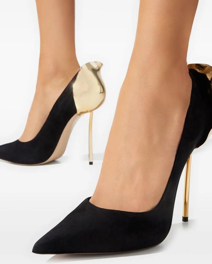 Le Silla 120 mm Petalo pumps met puntige neus Zwart - Foto 2