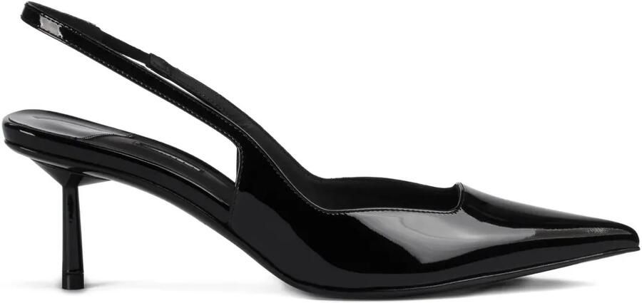 Le Silla 70 mm Amelia lakleren slingback pumps Zwart