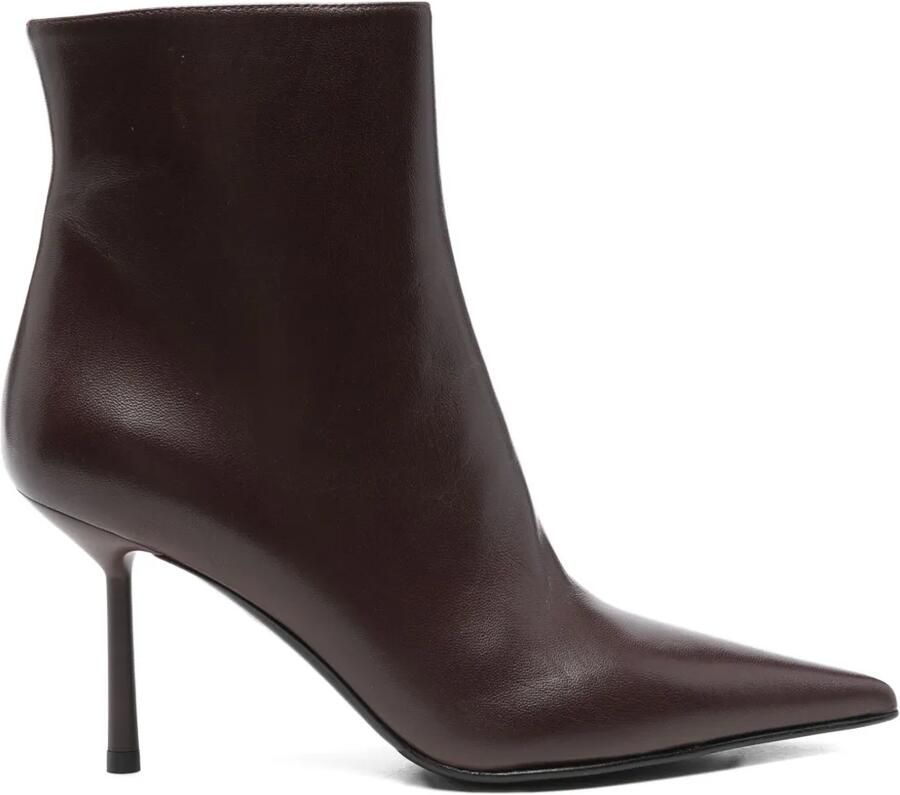 Le Silla 80 mm Bella stiletto laarzen met puntige neus Rood