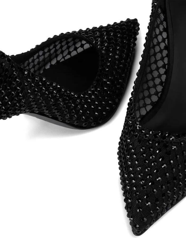 Le Silla 80 mm Gilda pumps verfraaid met kristallen Zwart - Foto 2