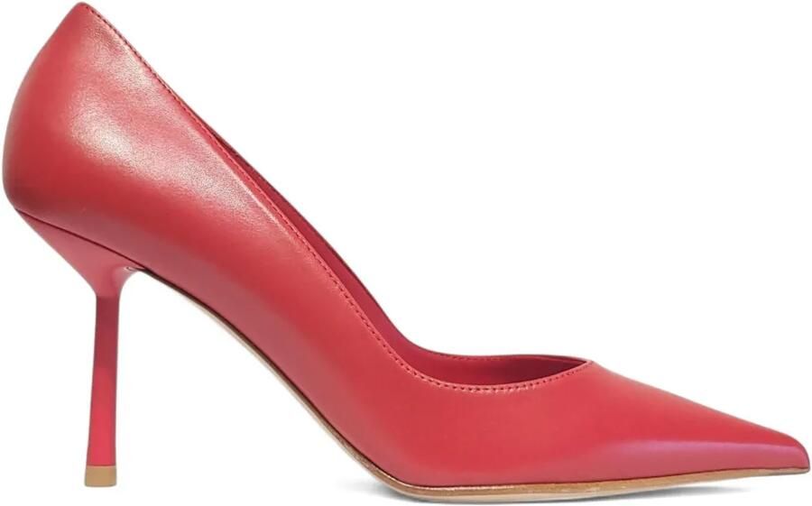 Le Silla 80 mm pumps met stilettohak en puntige neus Rood