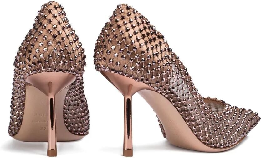 Le Silla 90 mm Gilda mesh pumps verfraaid met kristallen Roze - Foto 3