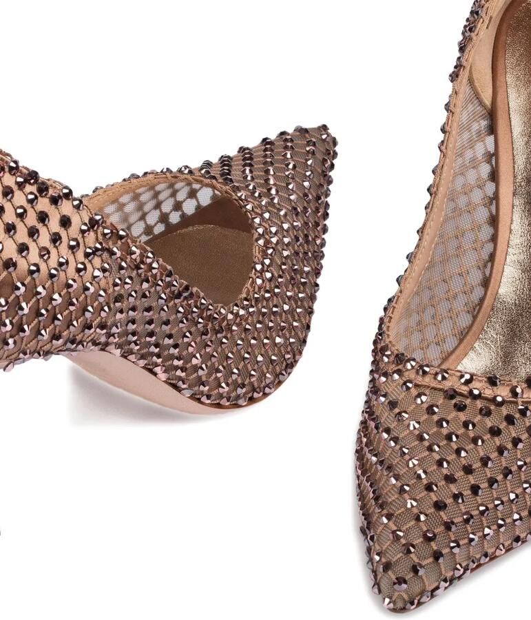 Le Silla 90 mm Gilda mesh pumps verfraaid met kristallen Roze - Foto 2