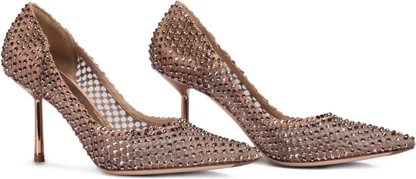 Le Silla 90 mm Gilda mesh pumps verfraaid met kristallen Roze - Foto 4