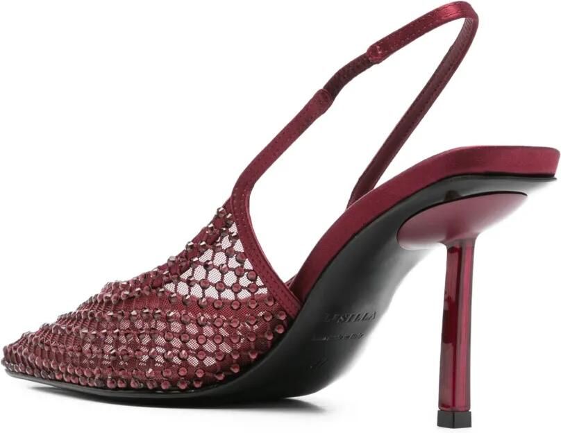Le Silla 90 mm Gilda slingback pumps met kristallen Rood - Foto 2