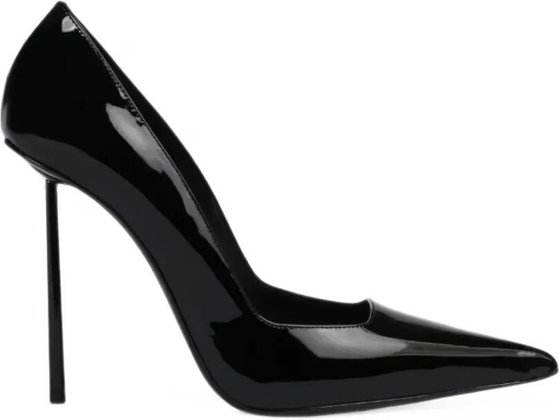 Le Silla Amelia patent-finish pointed-toe pumps Zwart