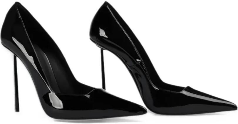 Le Silla Amelia patent-finish pointed-toe pumps Zwart - Foto 4