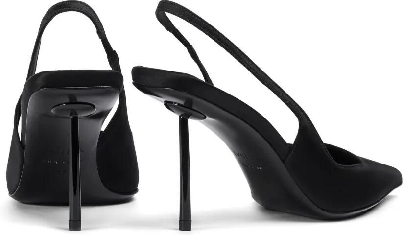 Le Silla Amelia pumps van zijde-satijn Zwart - Foto 3