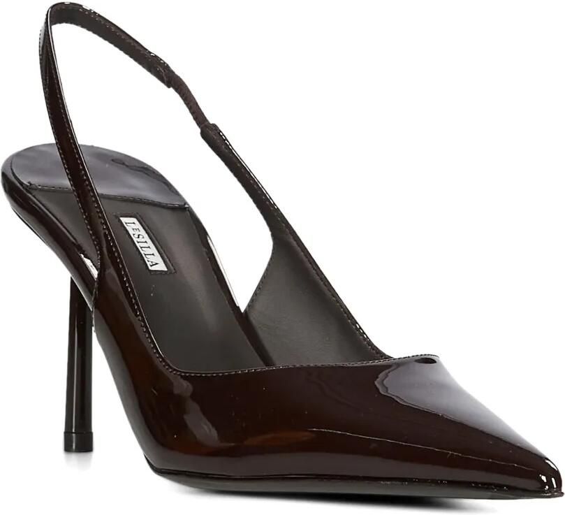 Le Silla Bella gelakte slingback pumps Bruin