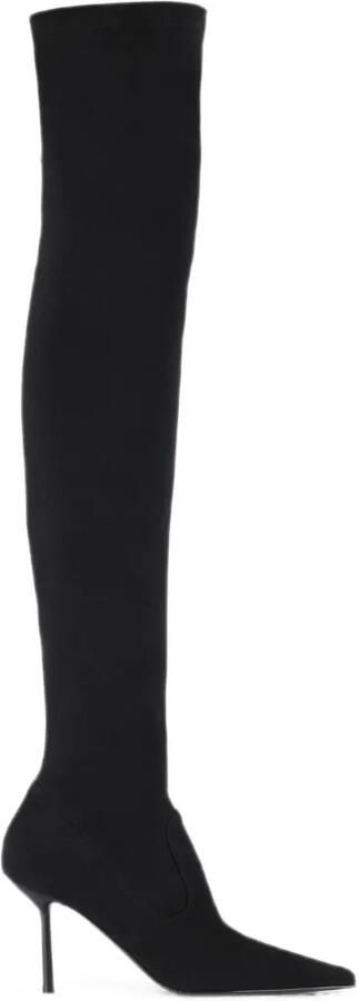 Le Silla Bella leren overknee laarzen Zwart